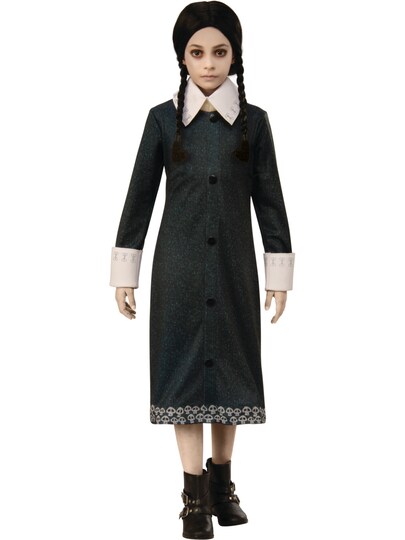 Girls The Addams Family Movie Wednesday Dress Costume, Size: M | Michaels Girls The Addams Family Movie Wednesday Dress Costume, Size: M | Michaels